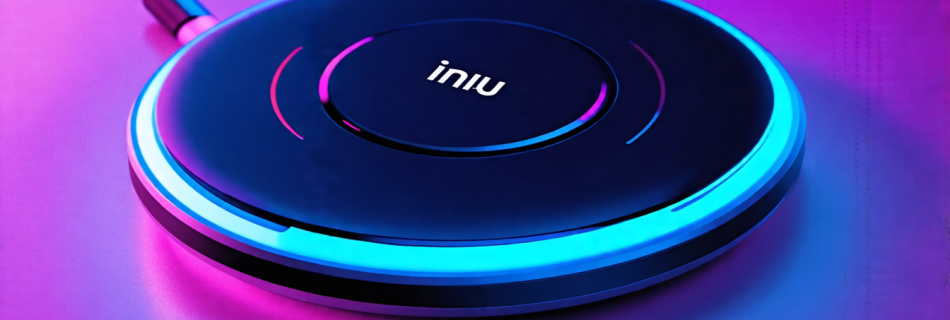 INIU Wireless Charger, 15W Fast Qi-Certified Wireless Charging Station with Sleep-Friendly Adaptive Light Compatible with iPhone 15 14 13 12 Pro XS 8 Plus Samsung Galaxy S23 S22 S21 Note 20 Google etc