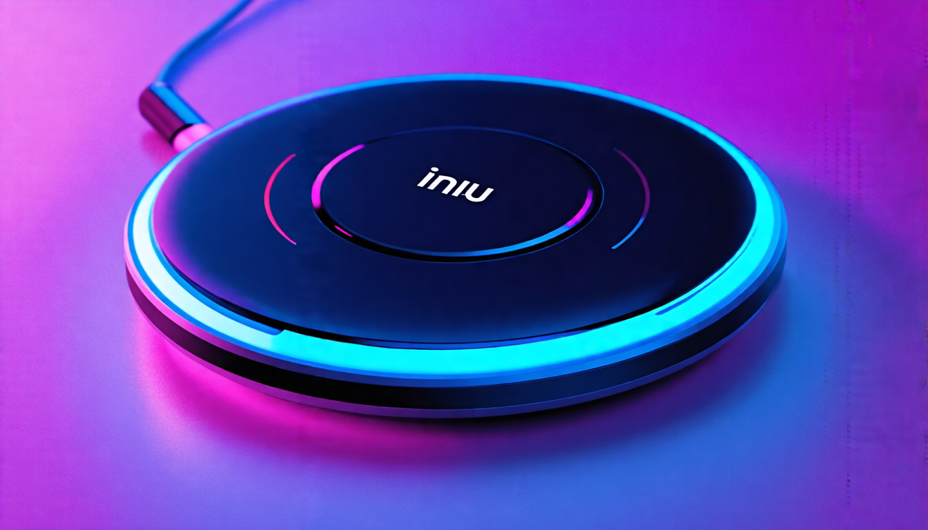 INIU Wireless Charger, 15W Fast Qi-Certified Wireless Charging Station with Sleep-Friendly Adaptive Light Compatible with iPhone 15 14 13 12 Pro XS 8 Plus Samsung Galaxy S23 S22 S21 Note 20 Google etc