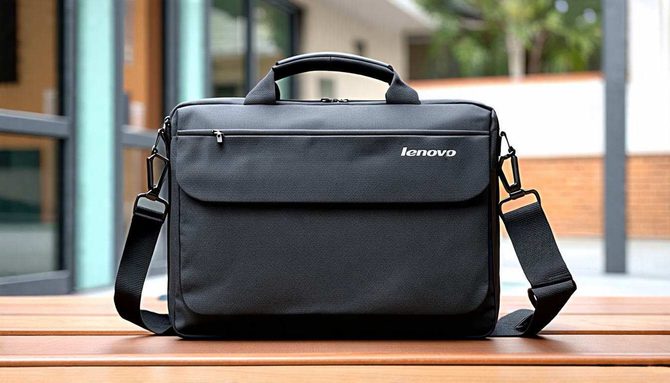 Lenovo Laptop Bag T210, Messenger Shoulder Bag for Laptop or Tablet, Sleek, Durable & Water-Repellent Fabric